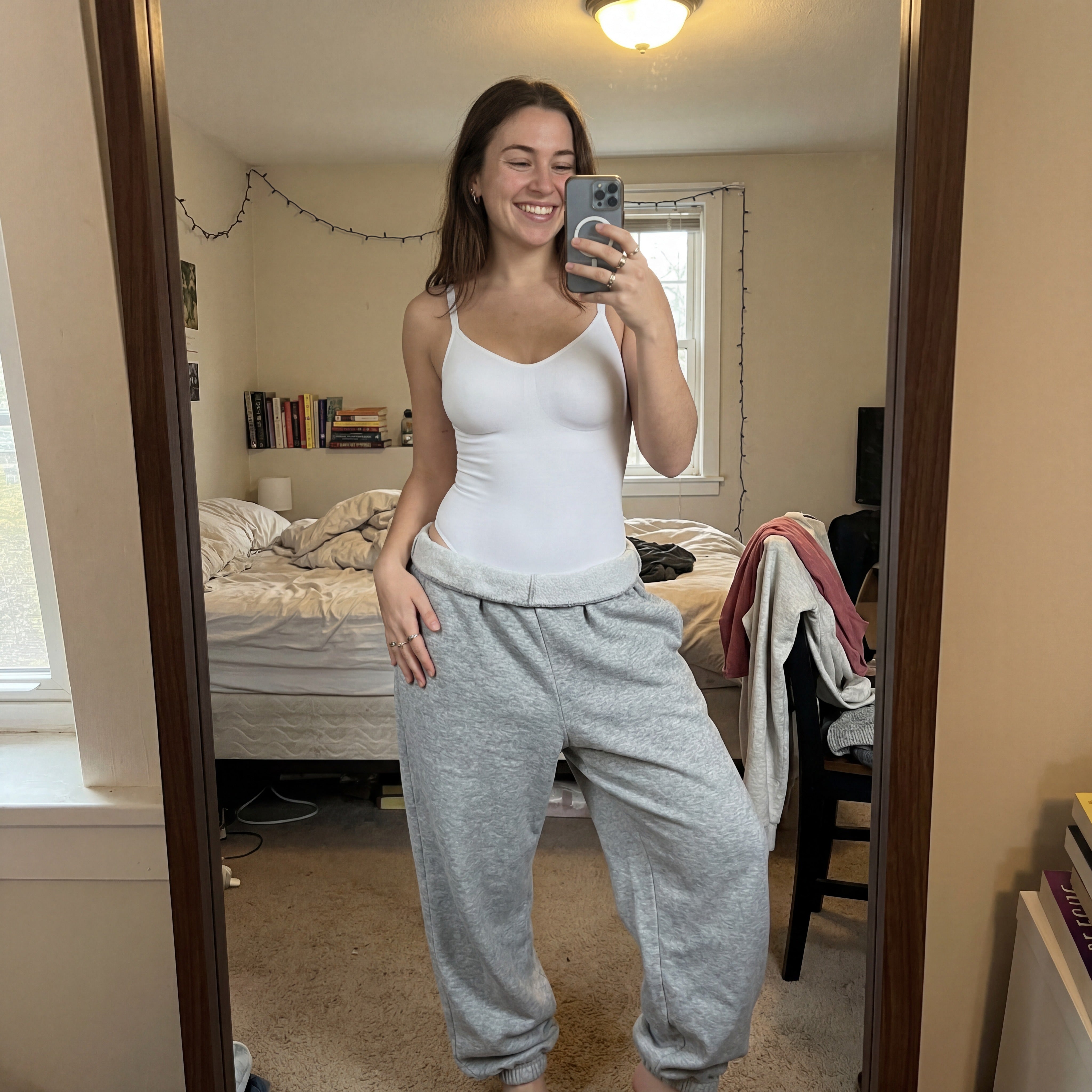 Customer wearing shapewear